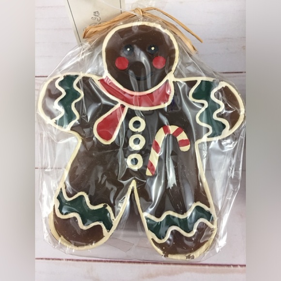 Gingerbread Man Christmas Candles Lot of 4 Various Brands White Barn TAG Royal - Picture 4 of 16